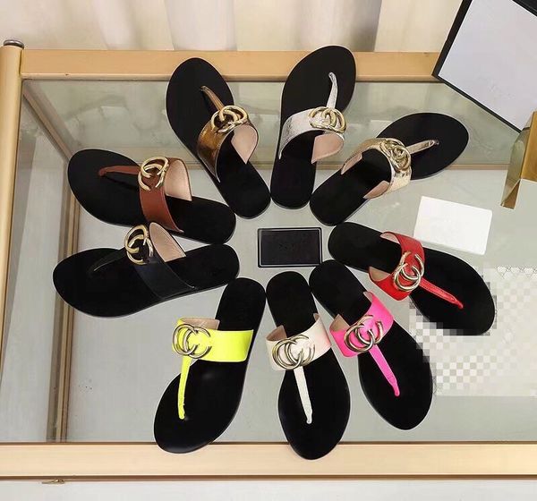 

2019 women lide andal de igner hoe luxury lide ummer fa hion wide flat lippery with thick andal lipper flip flop xx19042310