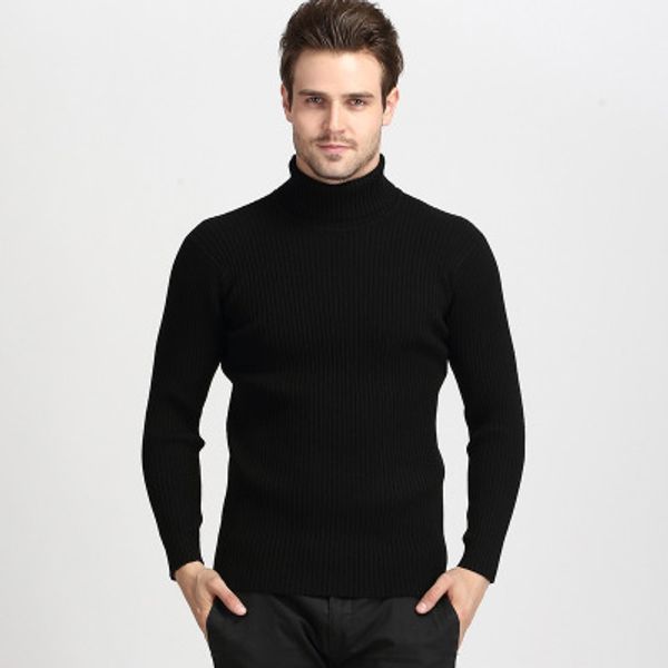 

мужчины водолазка твердая свитер осень зима толстые теплая одежда пуловеры шерсть трикотаж свитер mens верхняя одежда -xxl, White;black