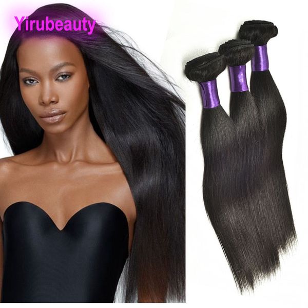 Индийская норка 9a натуральный цвет 8-30 дюймов шелковистые прямые человеческие волосы 3 пакета двойные волосы Wefts Products Insiz
