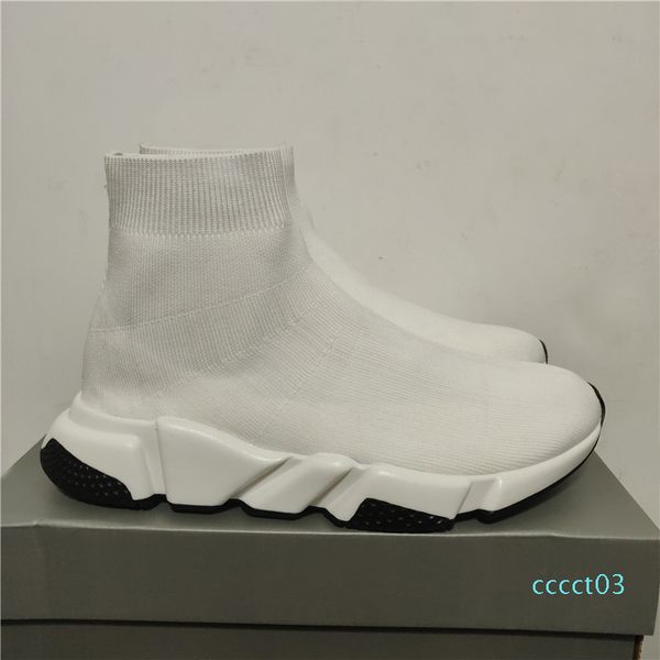 

2019 дизайнер кроссовки speed ​​trainer runner черный красный тройной черный мода плоские носки повседневная обувь размер 36-45 ct03, Black
