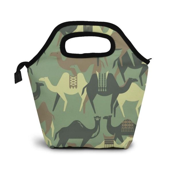 

camelflage lunch bag lunch/ice bags portable insulated picnic box for women men, Blue;pink