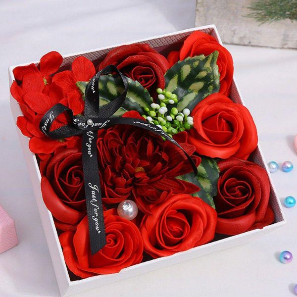 

mother's day gift soap flower bouquet simulation carnation small square box gift for wedding valentine's day birthday