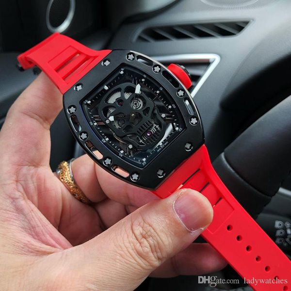 

мужские часы rm 052 автоматическое механическое механизм 316 корпус из нержавеющей стали царапинам хрустальное зеркало импортированные резин, Slivery;brown