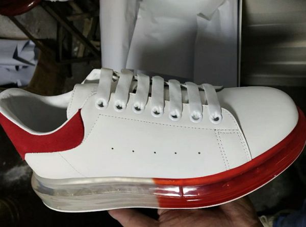 

season designer brand reflective super leather mens women's shoes lace up platform oversized sole sneakers black casual shoes