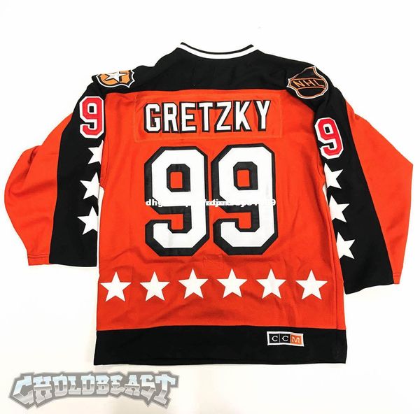 

custom wayne gretzky 1984 all star ccm vintage heroes of hockey all star jersey mens personalized stitching jerseys, Black;red