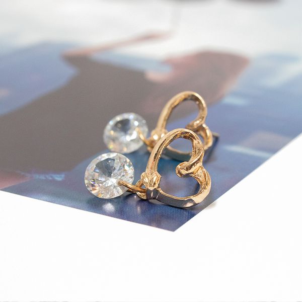 

the 2019 new brand fashion jewelry drop earring love cz crystal pendants dangling earrings for women, Silver