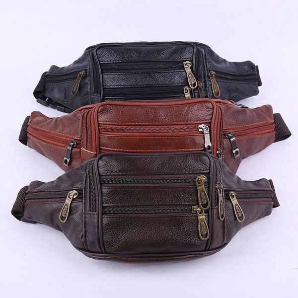 

new fashion men designer leather hip belt fanny pack waist purse sling bag wallet purse holder