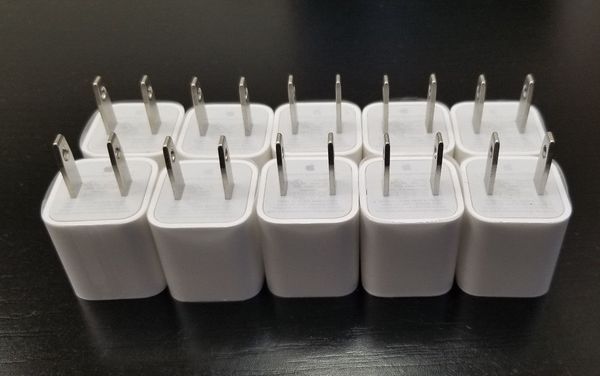 

White 1a u b power adapter ac home wall charger u plug a1385 cube for iphone 5 6 7 8 x plu i phone