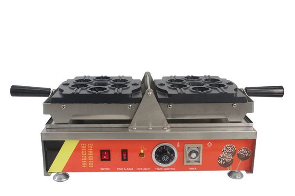 

commercial non-sticks lollipop shaped cake pops makers 220v 110v waffle on a sticks machines baker iron making pan
