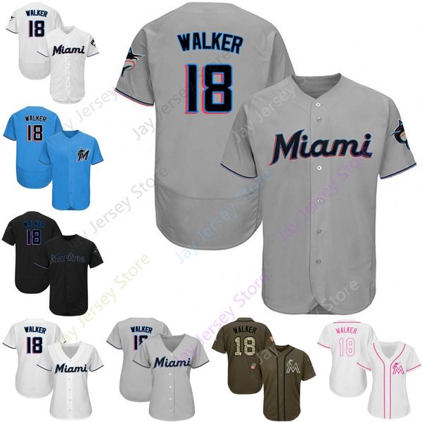 

Custom Miami 18 Neil Walker Jersey Florida Marlins Jerseys Cool Base Flexbase White Black Red Grey Home Away Men Women Youth Cheap