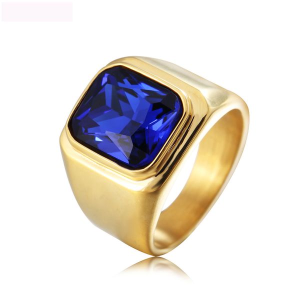

color precious stone jewelry rings gold color titanium steel ring titanium steel rings casting ring for man ing, Silver