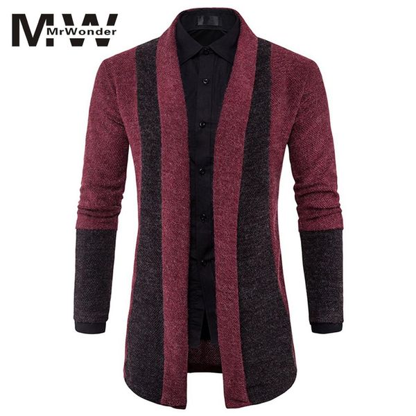 

2018 autumn cardigan male fashion quality cotton sweater men casual gray redwine mens knitwear clothes san0, White;black