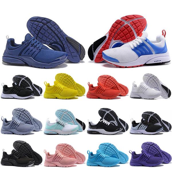 

fashion sneaker mens navy blue red white presto running shoes pink unholy cumulus triple black yellow women designer sport trainer size36-45, White;red