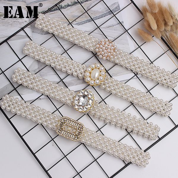 

eam] 2019 new autumn winter pearl split joint square temperament personality long belt women fashion tide all-match jr893, Black;brown