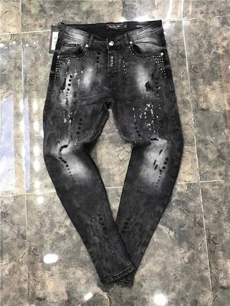 

Новое прибытие 2020 мода высокого качества удобные мужские случайные джинсы брюки длинные брюки прямые простые люди отверстие джинсы 20