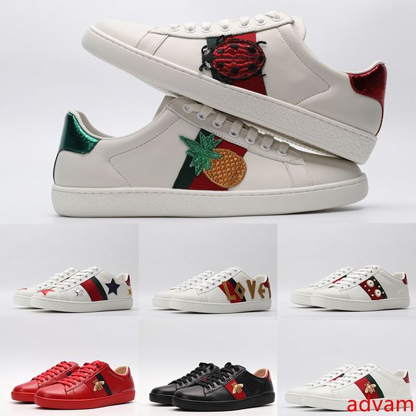 

роскошные ace bee beetle star shoes 2020 любовник спайк змея тигр вышитые старинные черные тройные белые красные кожаные повседневные туфли