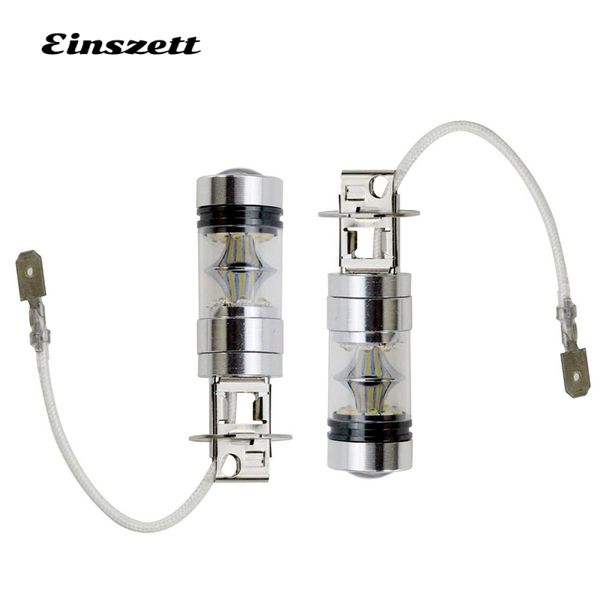 

2pcs high bright white h3 100w 20smd led car fog lamp replacement bulb high power dc12v 3030 driving lights car accessories