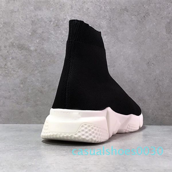

париж носок обувь casual обуви speed ​​trainer высокого качества кроссовки speed ​​trainer носок гонки бегуны черные ботинки мужчин и женщин, Black