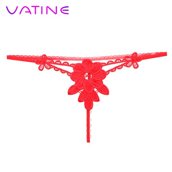 

vatine erotic underwear clit bead women crotch panties flirt lingerie embroidery g-string thong panties porn lace t-back, Black;pink