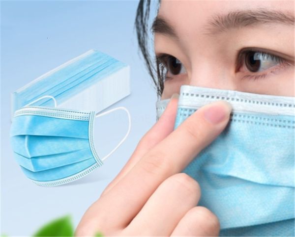

in stock non woven face3 layers elastic earloop dust face masks dhl ship mask fedex shipping 20 1pcs set rm9c