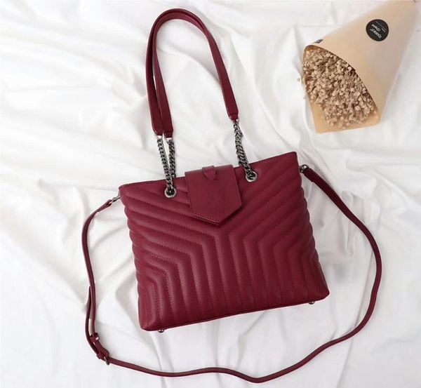 

sell brand fashion women cross body handbag check plaid tartan genuine leather soft shoulder bags lady chains totes bags