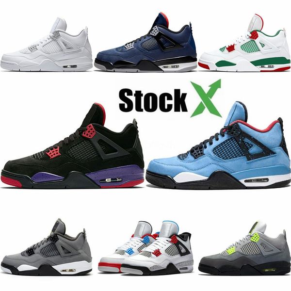 

air basketball shoes 4 se 94s neon cool grey anthracite 4s volt wolf green mens designer trainers chaussures 40-47.5 ct5342-007 with box #42