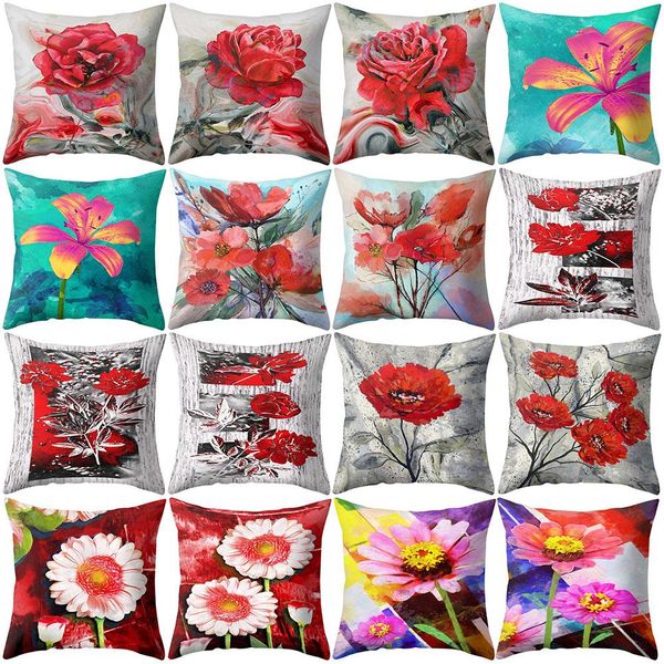 

яркий цвет цветок наволочка наволочка диван-кровать автомобиль кафе офис декор