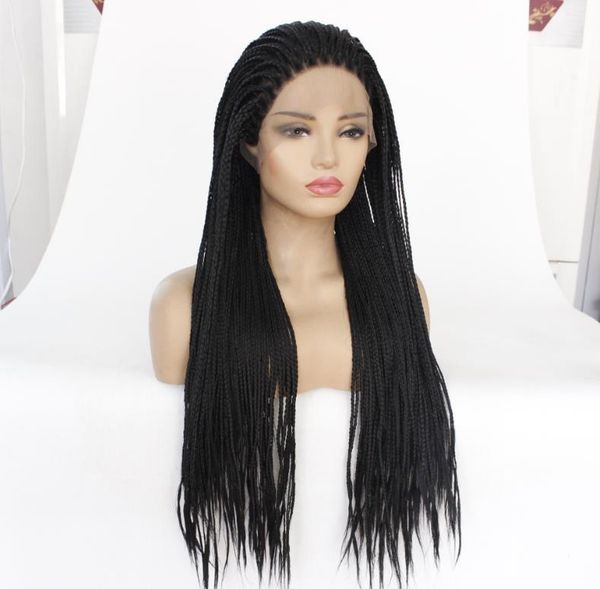 

curly hairs african braided braid long black front lace synthetic fiber hair hood human hairs wig full lace human hair wig, Black;brown