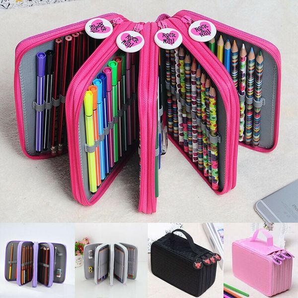 

72 holes pen box penalty multifunction storage bag case pouch stationery kit school pencil cases for girls boy pencilcase