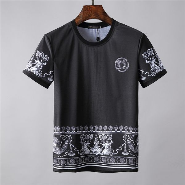 

italian designer men air tshirt luxurys fashion brand knitteds tshirt printing vintage golden shirts golden platform tracksuit xxx-l/versace, White;black