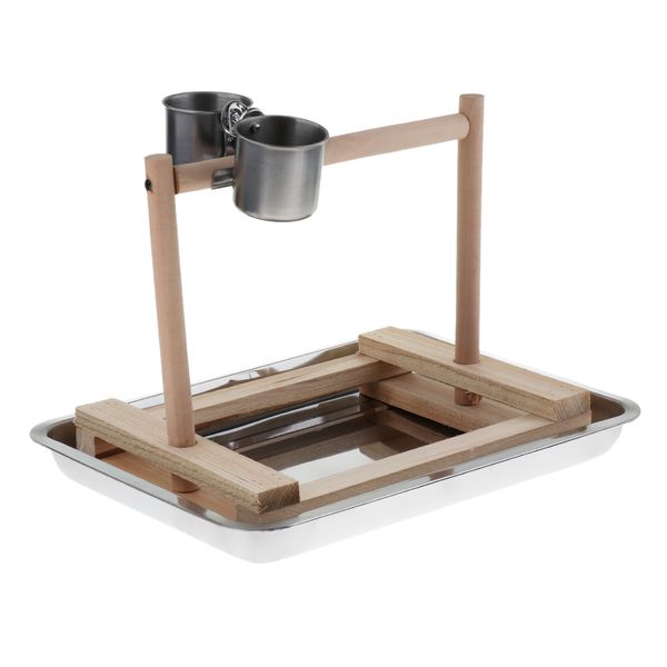

portable bird parrot desk stand training stand perch stand game frame