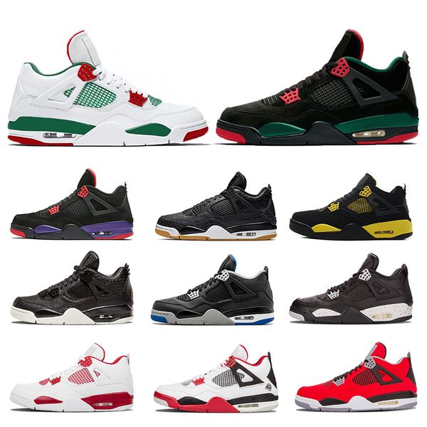 

2019 Best Quality 4s Basketball Shoes Men Bred White Cement Cactus Jack Toro Bravo 4 Tattoo Fire Red Sports Trainers Sneakers Size 36-47