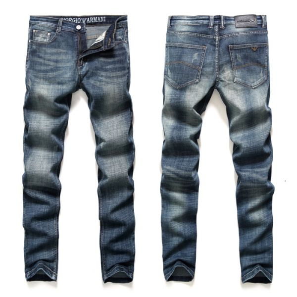 

men's elastic jeans, Blue