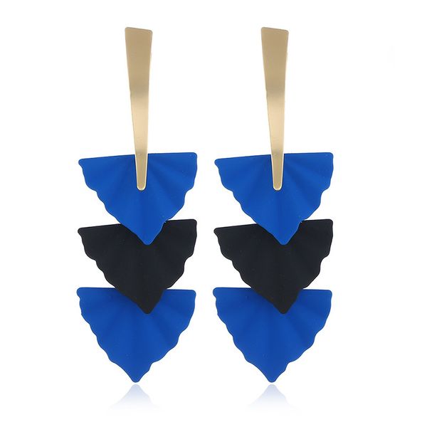 

and the united states cross-border temperament paint earpins fashion contracted multicolor earrings stud earrings, Silver