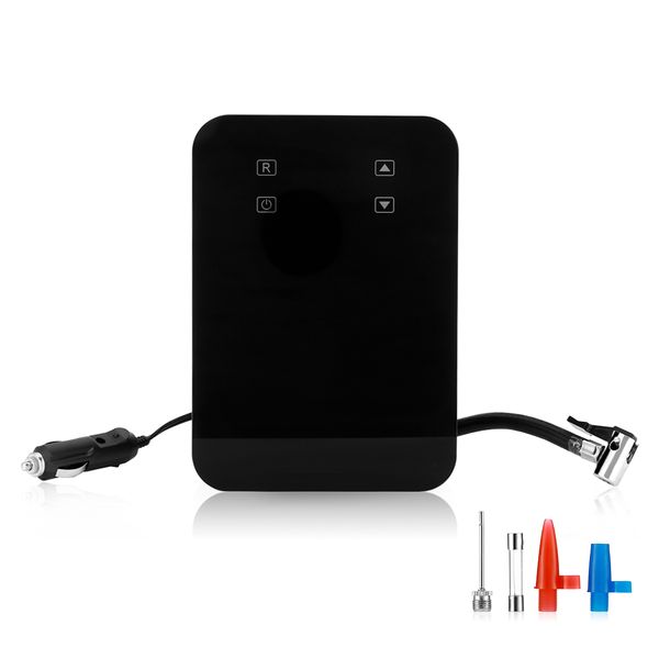 

dc 12v led touchscreen digital display car air compressor 150 psi fast inflating wide use inflator pump with cigarette lighter