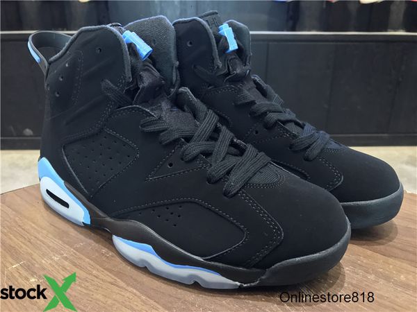 

6 unc university black blue vi 6s og men jordon basketball shoes sports trainers sneakers wholesale double box size 8-13
