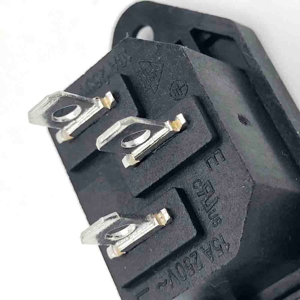 

nichel plated iec inlet mains power inlet socket male panel entry plug hifi