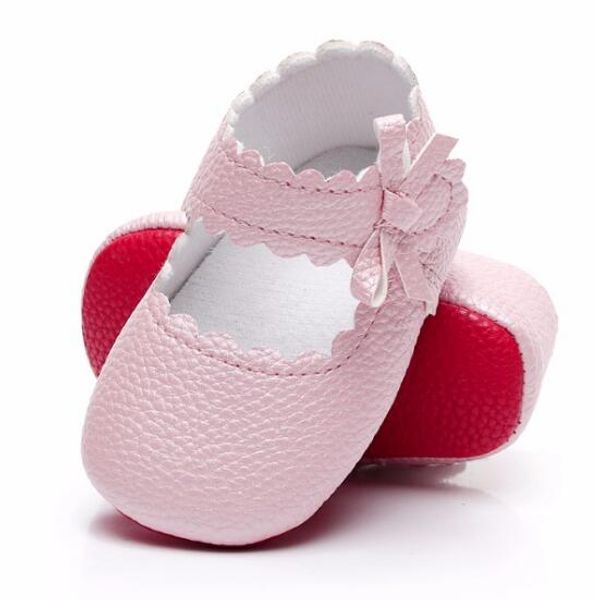 

sweetly sidebow style baby girls shoes soft pu leather mary jane ballet dress shoes infant toddler moccasins red sole