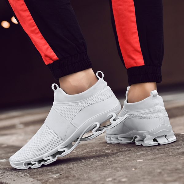 

comfortable 2020 men's shoes men's summer shoes lace-up casual non-slip men sneakers mesh men footwear size 39-47, Black