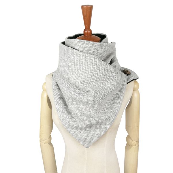 

couverture designer fashion winter warm men button scarf wool cotton herringbone chevron ring scarf women infinity, Blue;gray