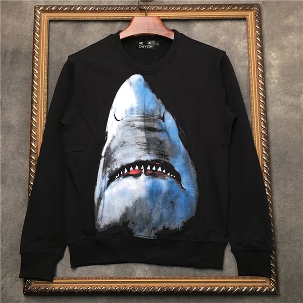 

duyou мужчины роскошный дизайнер флис с капюшоном кофты хип-хоп повседневная толстовки уличная мода женщины толстовка dy5359, Black