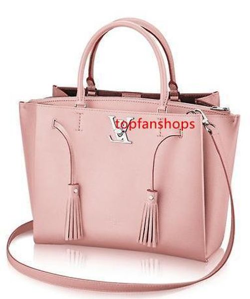 

2020 m54572 lockmeto real calfskin classic women pink handbag shoulder bags hobo handbags handles boston cross body messenger shoulder
