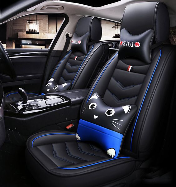 2020 New Cartoon Luxury Leather Car Seat Covers For Bmw 1 3 5 Series X1 X3 X5 X6 Accessories Protector Universal Full Interior Best Seat Covers For