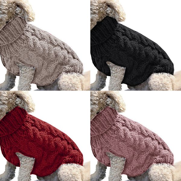 

2pcs dog puppy knitted winter winter warm sweater for small medium dogs