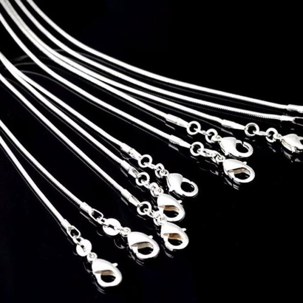 

pendant necklaces 10pcs sell silver snake chain necklace plated necklace, 1mm 16 18 20 inch jewelry
