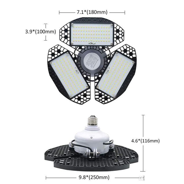 E26 60W LED LED Garage Light Alta Baía Iluminação para Workhouse Workshop Hall Lobby Iluminação IP65 À Prova D 'Água 80W LED Canopy Luzes Luzes em nós