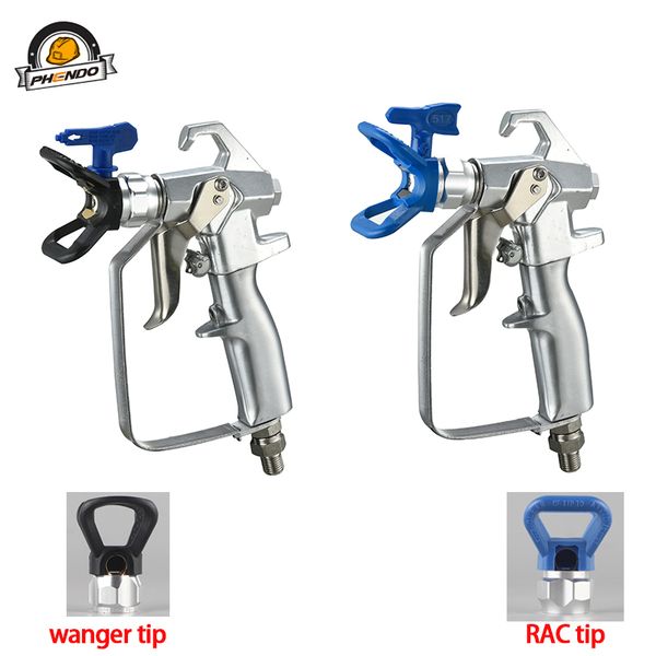 

phendo airless paint sprayer gun contractor 2-finger 3600psi 24.8mp rac tip 517 tips guard and 287033gun filters