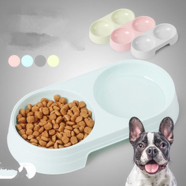 

плаикова двойна мика дл домани живон pet bowl water и food feeder дл коек обак 
