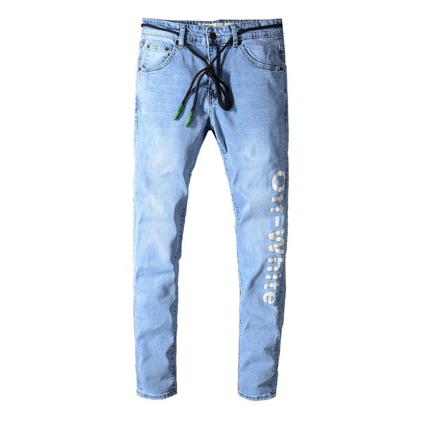 2020 Amir Skinny Jeans Distressed Jeans Men Hip Hop Biker Jeans Striped ...