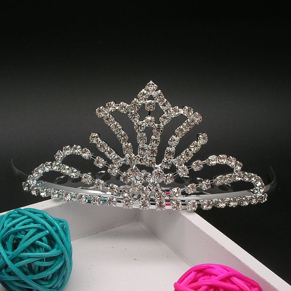 

корейский стиль невесты тиара корона мода королева свадьба корона головной убор свадебные украшения для волос детские стразы, Golden;white